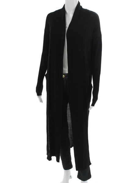 Zara Unisex Cardigan Sweater Black Long Sleeve Viscose Acrylic Size M