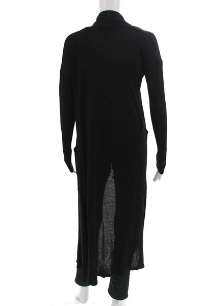 Zara Unisex Cardigan Sweater Black Long Sleeve Viscose Acrylic Size M