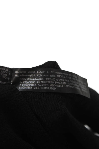 Zara Unisex Cardigan Sweater Black Long Sleeve Viscose Acrylic Size M
