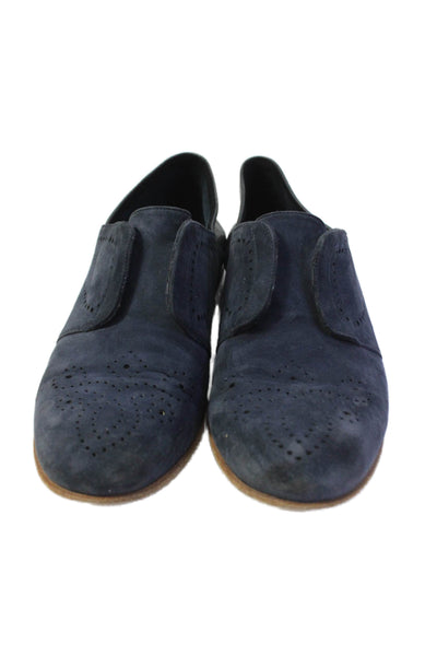 Fratelli Rossetti Womens Suede Leather Brogue Oxford Shoes Blue Size 7.5