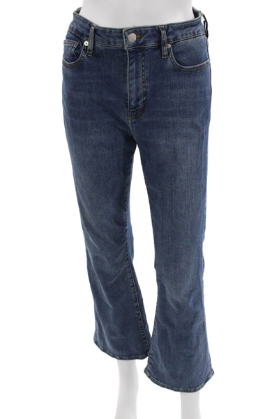 Frame Womens Dark Blue Bootcut Cropped High Rise Jeans Size 28