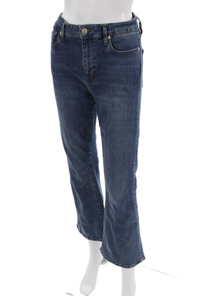 Frame Womens Dark Blue Bootcut Cropped High Rise Jeans Size 28