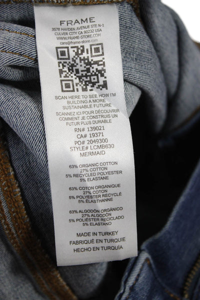 Frame Womens Dark Blue Bootcut Cropped High Rise Jeans Size 28
