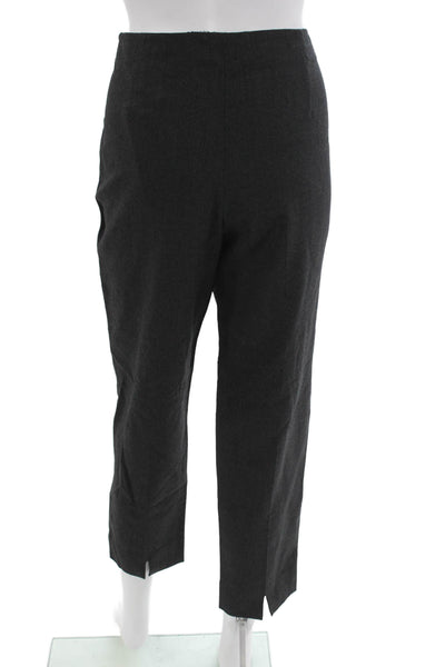 Piazza Sempione Women Dark Gray Ankle Cropped Dress Pants 95% Wool Size 44