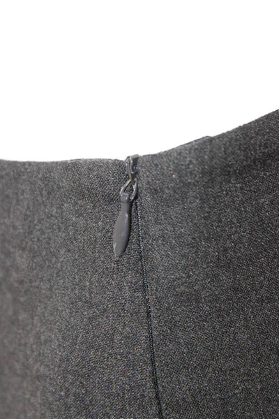 Piazza Sempione Women Dark Gray Ankle Cropped Dress Pants 95% Wool Size 44
