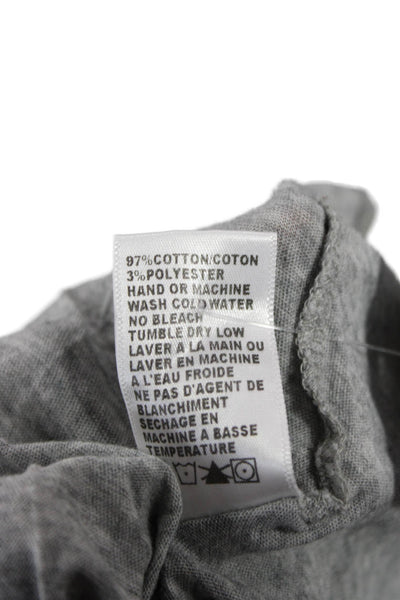 Standard James Perse Womens Basic V-Neck Gray Short Sleeve T-Shirt Size 4