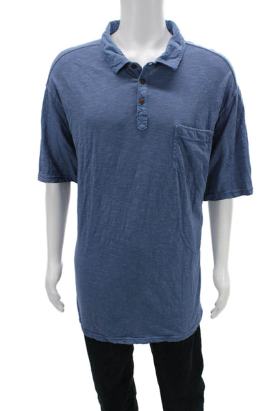 Tommy Bahama Mens Short Sleeves Polo Shirt Blue Size Extra Extra Extra Large