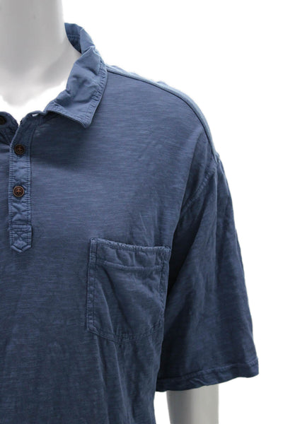 Tommy Bahama Mens Short Sleeves Polo Shirt Blue Size Extra Extra Extra Large