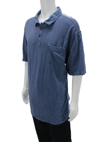 Tommy Bahama Mens Short Sleeves Polo Shirt Blue Size Extra Extra Extra Large