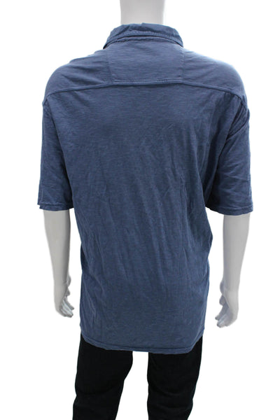 Tommy Bahama Mens Short Sleeves Polo Shirt Blue Size Extra Extra Extra Large
