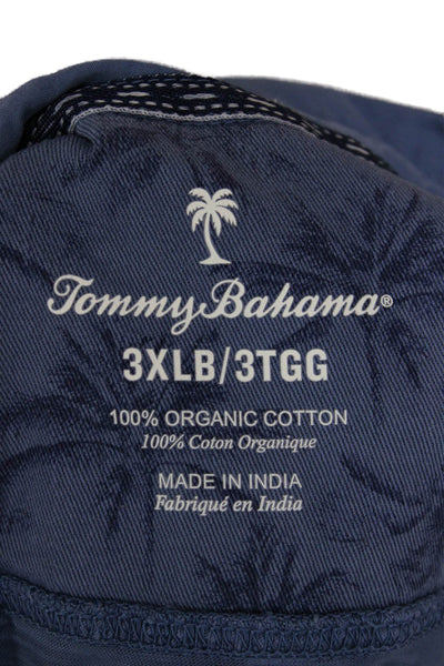 Tommy Bahama Mens Short Sleeves Polo Shirt Blue Size Extra Extra Extra Large