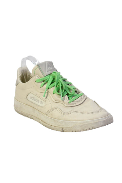 Adidas Men's Lace Up Rubber Sole Athletic Sneakers Cream Size 9.5