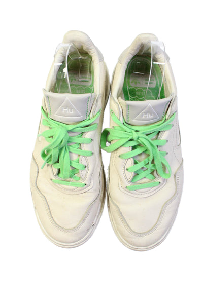 Adidas Men's Lace Up Rubber Sole Athletic Sneakers Cream Size 9.5