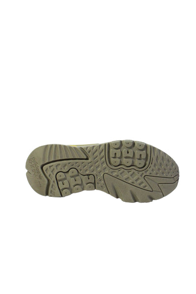 Adidas Men's Round Toe Lace Up Rubber Sole Trainer Sneakers Gray Size 9.5
