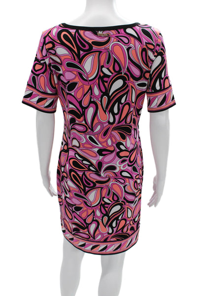 Michael Michael Kors Womens Black Paisley Shift Tee Dress Short Sleeve Size S