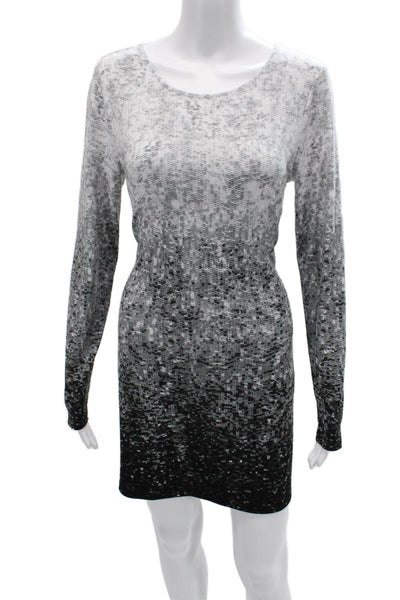 Michael Michael Kors Women Black Bodycon Jersey Dress Long Sleeve Size M