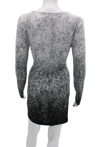 Michael Michael Kors Women Black Bodycon Jersey Dress Long Sleeve Size M