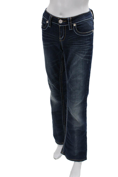 Seven 7 Women Bootcut Dark Blue Jeans Size 28