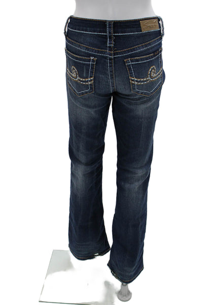 Seven 7 Women Bootcut Dark Blue Jeans Size 28