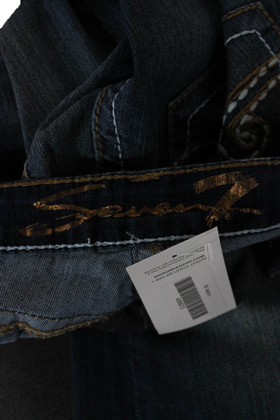 Seven 7 Women Bootcut Dark Blue Jeans Size 28