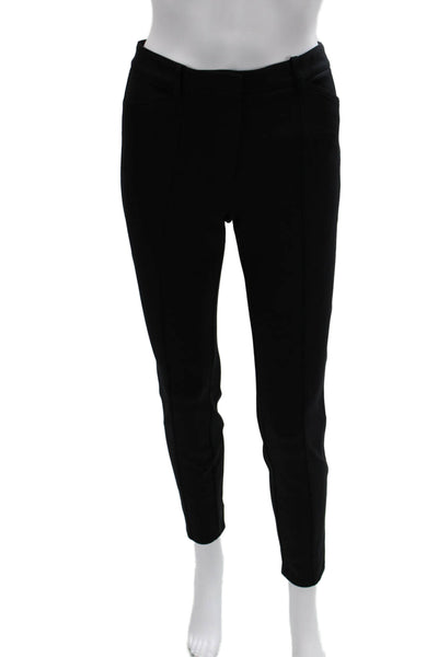 Theory Womens Black Ankle Dress Pants Hook & Eye 87% Polyamide Size 6