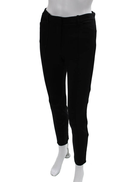Theory Womens Black Ankle Dress Pants Hook & Eye 87% Polyamide Size 6