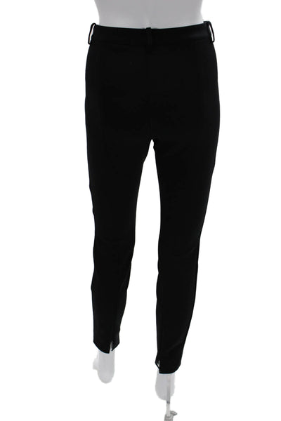 Theory Womens Black Ankle Dress Pants Hook & Eye 87% Polyamide Size 6