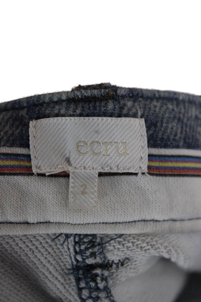 Ecru Womens Wide-Leg Blue Jeans Cotton Blend 90s Size 2