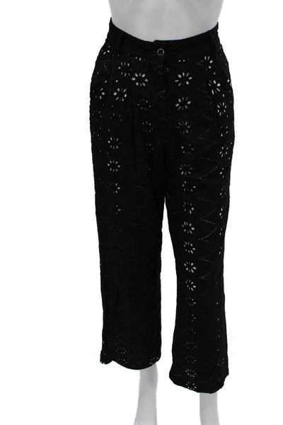 Muze Unisex 2 Piece Bohemian Floral Long Sleeve Suit Jacket Pants Black Size XS