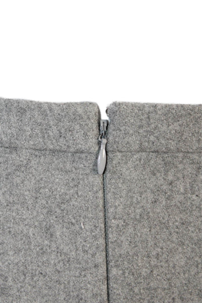 J Crew Women Gray Straight Pencil Skirt Wool Viscose Blend Size 00