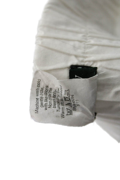J Crew Women Peasant Mini Skirt White 100% Cotton Size 0