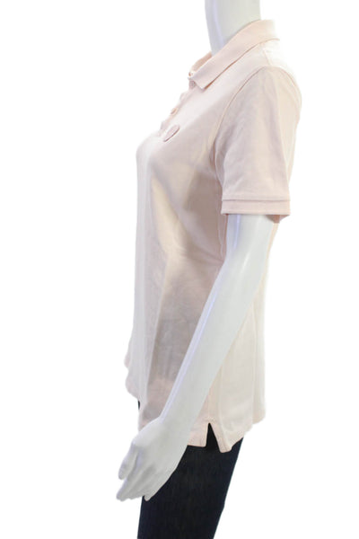 The Kooples Womens Basic Pink Cotton Elastane Collared Polo Short Sleeve Size S