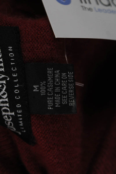 Joseph & Lyman Men Pullover Cashmere V-Neck Sweater Red Long Sleeve Size M