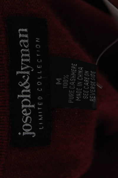 Joseph & Lyman Men Pullover Cashmere V-Neck Sweater Red Long Sleeve Size M