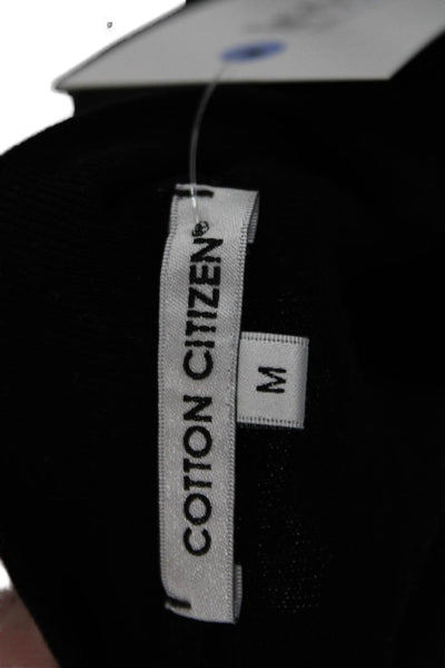 Cotton Citizen Women Black Cropped T-Shirt Long Sleeve Size M