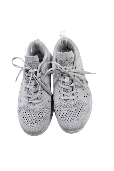 Athletic Propulsion Labs Womens Mesh Lace Up Athletic Sneakers Gray Size 8.5