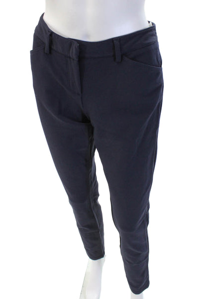 Theory Womens Ankle Dress Pants Dark Blue Nylon Elastane Inseam 30 Size 8