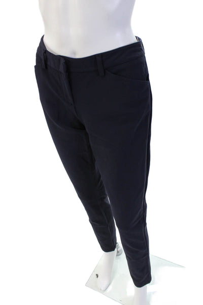 Theory Womens Ankle Dress Pants Dark Blue Nylon Elastane Inseam 30 Size 8
