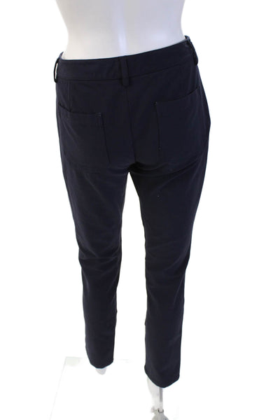 Theory Womens Ankle Dress Pants Dark Blue Nylon Elastane Inseam 30 Size 8