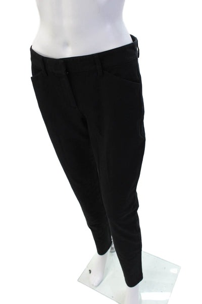 Theory Womens Ankle Dress Pants Black Cotton Stretch Size 6