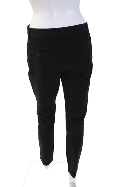Theory Womens Ankle Dress Pants Black Cotton Stretch Size 6
