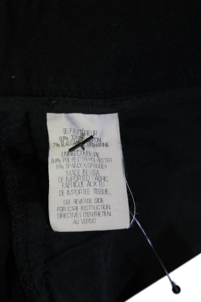 Theory Womens Ankle Dress Pants Black Cotton Stretch Size 6