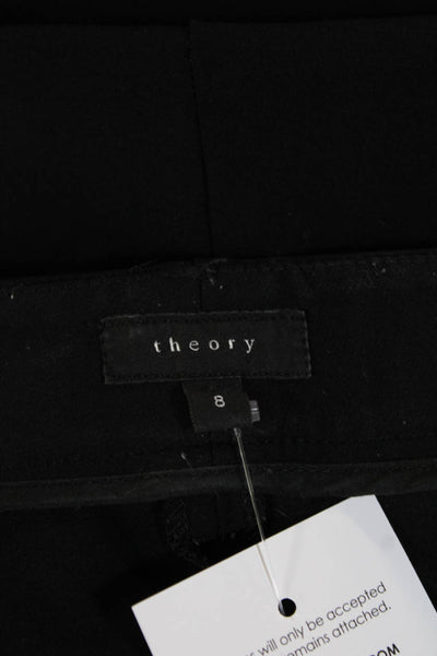 Theory Womens Black Ankle Cropped Dress Pants Size 8