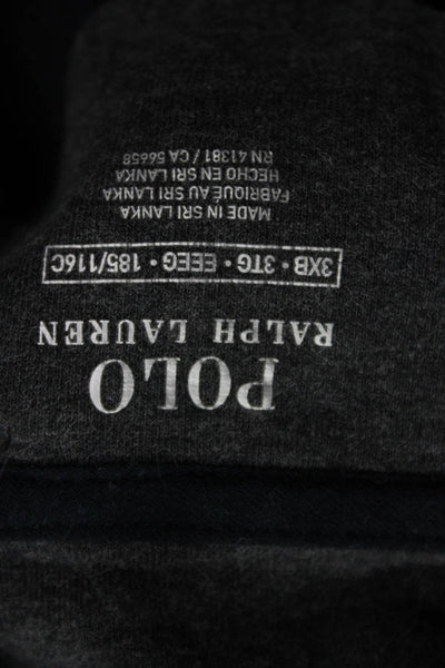 Polo Ralph Lauren Mens Dark Blue Henley Sweatshirt Long Sleeve Size 3X