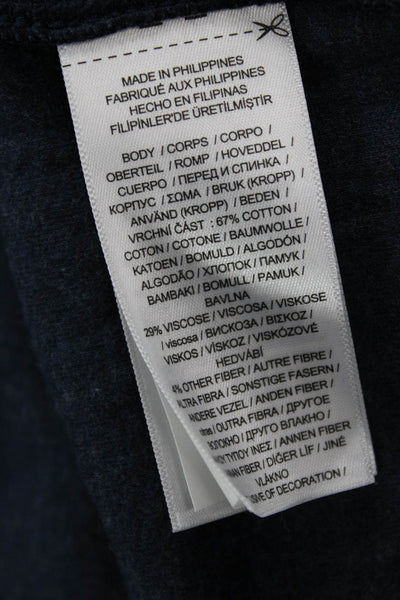 Polo Ralph Lauren Mens Henley Sweatshirt Dark Blue Mock Neck Long Sleeve Size 4X