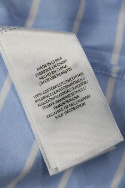 Polo Ralph Lauren Men Striped Light Blue Cotton Polo Short Sleeve Size 3X