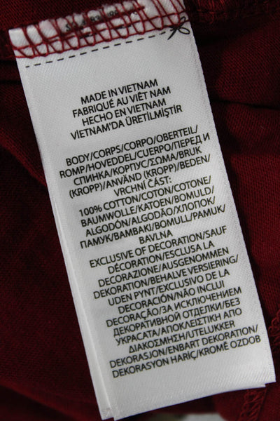 Polo Ralph Lauren Men Red Long Sleeve Crew Neck 100% Cotton T-Shirt Size 3X