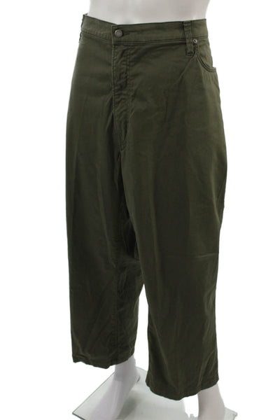 Polo Ralph Lauren Mens Cropped Chino Green Cotton Stretch Size 50