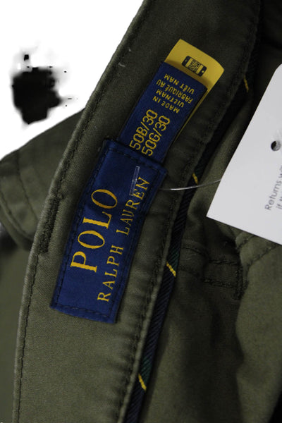 Polo Ralph Lauren Mens Cropped Chino Green Cotton Stretch Size 50