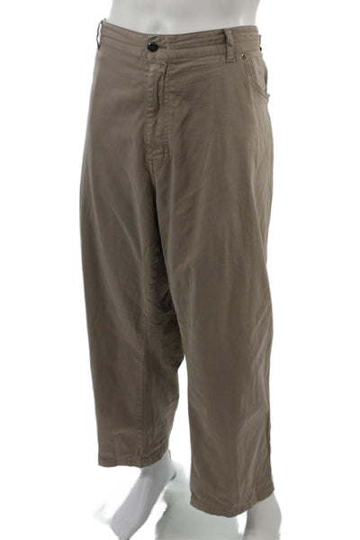 Peter Millar Mens Brown Cropped Chino Pants Big & Tall Size 50